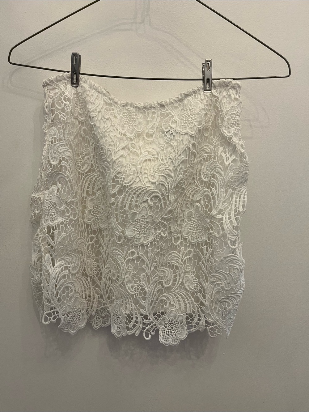 H&M White Floral Lace Mini Skirt Cottagecore Boho